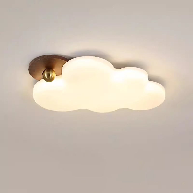 Plafonnier LED en forme de nuage rétro contemporain en fer PE pour chambre 