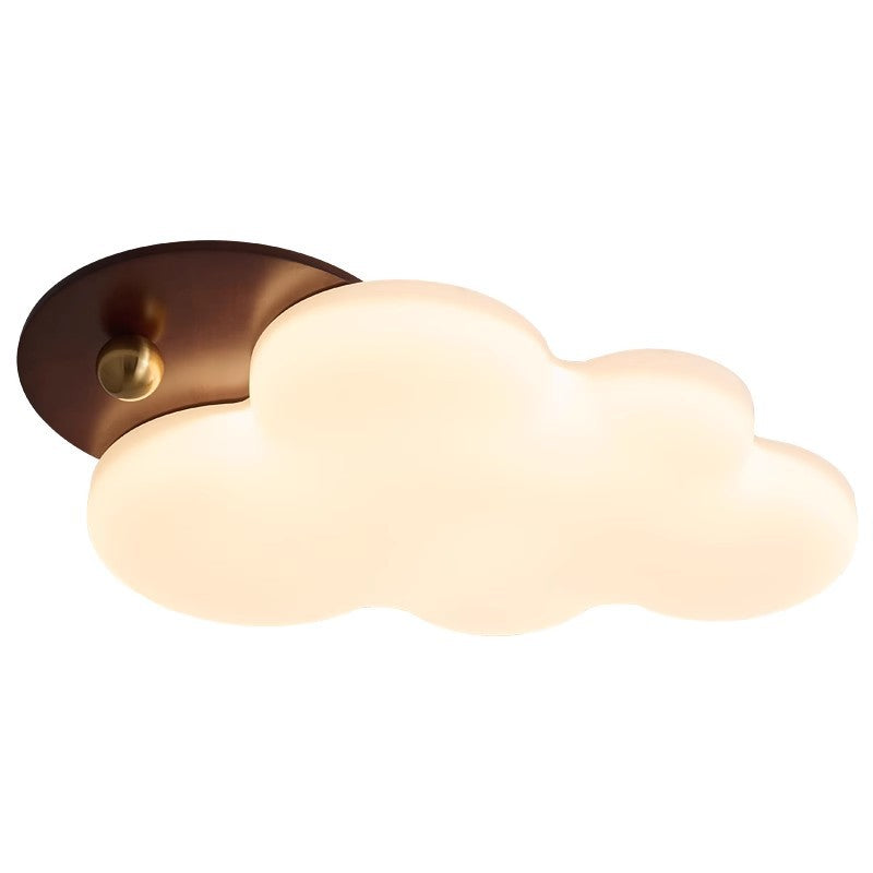 Plafonnier LED en forme de nuage rétro contemporain en fer PE pour chambre 
