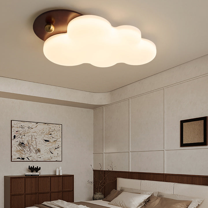 Plafonnier LED en forme de nuage rétro contemporain en fer PE pour chambre 