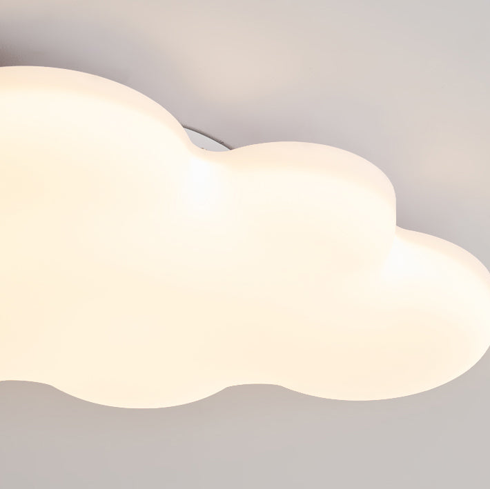Plafonnier LED en forme de nuage rétro contemporain en fer PE pour chambre 