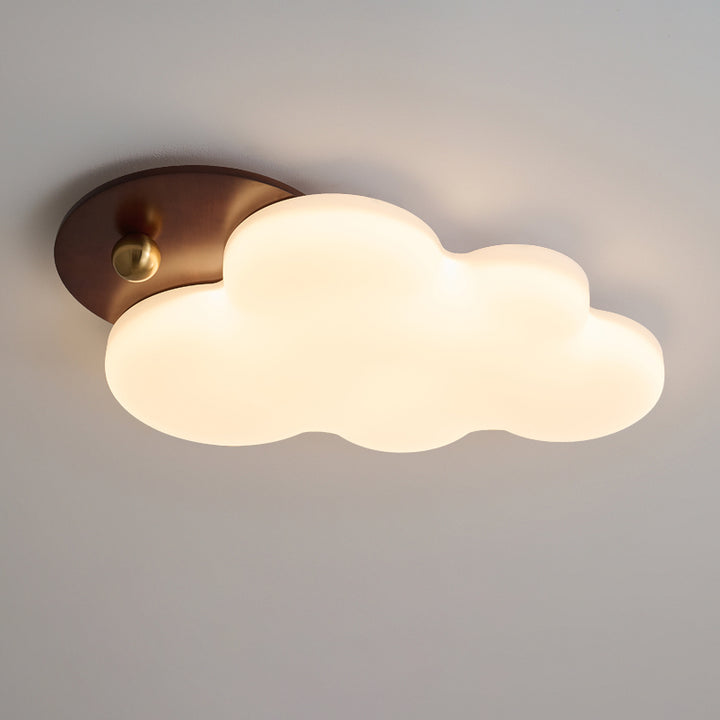 Plafonnier LED en forme de nuage rétro contemporain en fer PE pour chambre 
