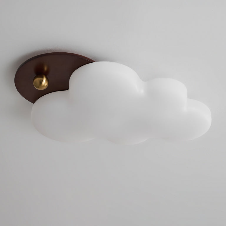Plafonnier LED en forme de nuage rétro contemporain en fer PE pour chambre 