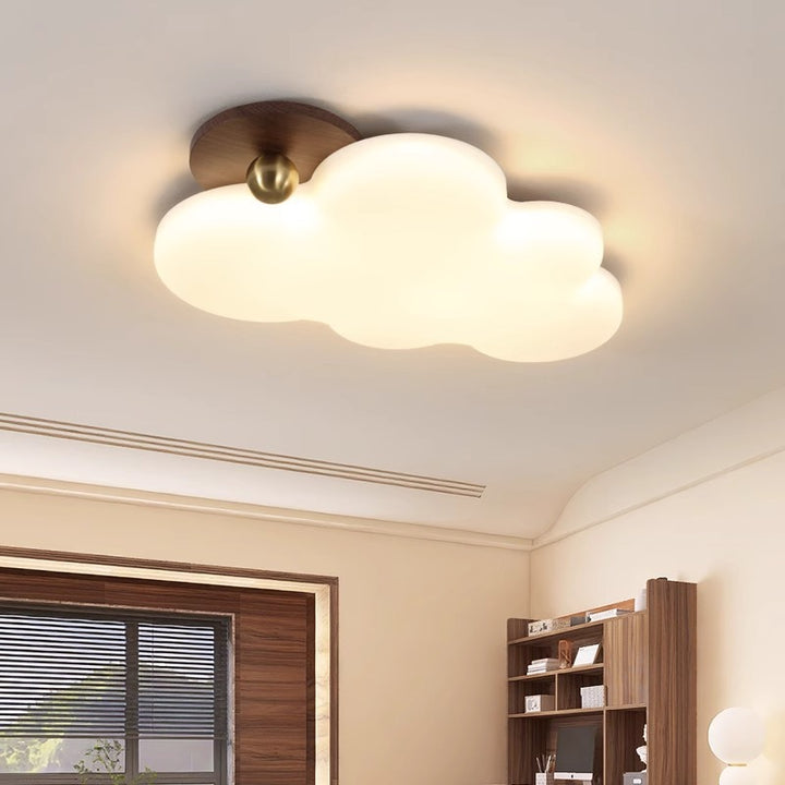 Plafonnier LED en forme de nuage rétro contemporain en fer PE pour chambre 
