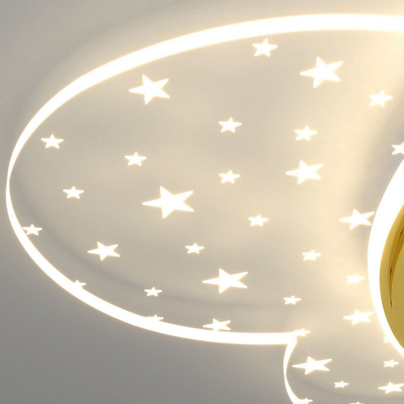 Contemporary Nordic Butterfly Acrylic Hardware LED Flush Mount Ceiling Light For Bedroom