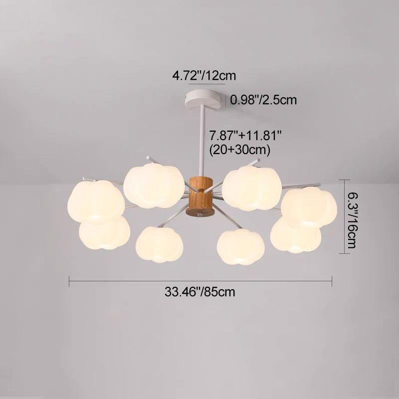 Dôme traditionnel japonais en guimauve en fer PE 5/8 - Lustre léger pour salon 