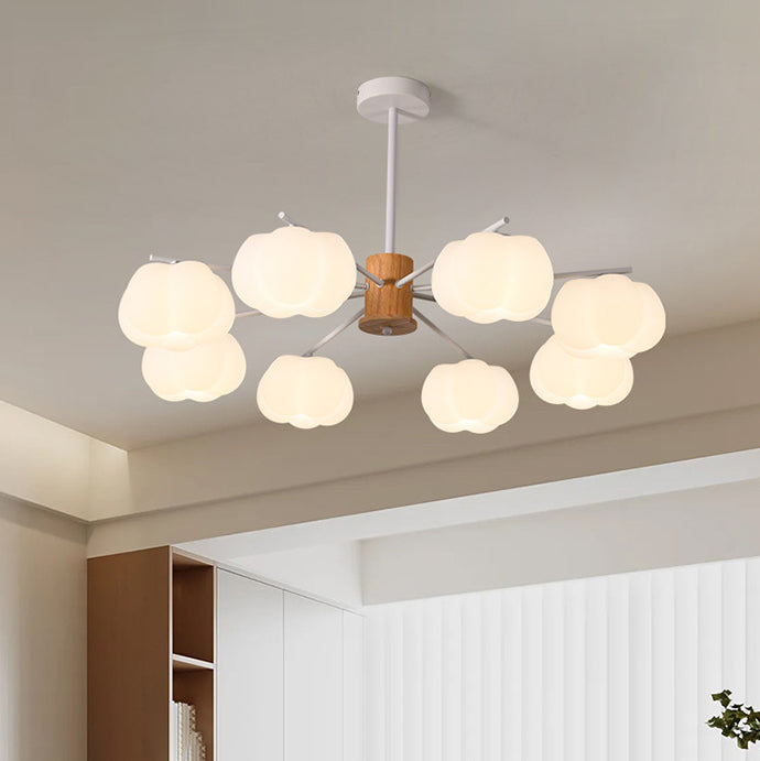 Dôme traditionnel japonais en guimauve en fer PE 5/8 - Lustre léger pour salon 