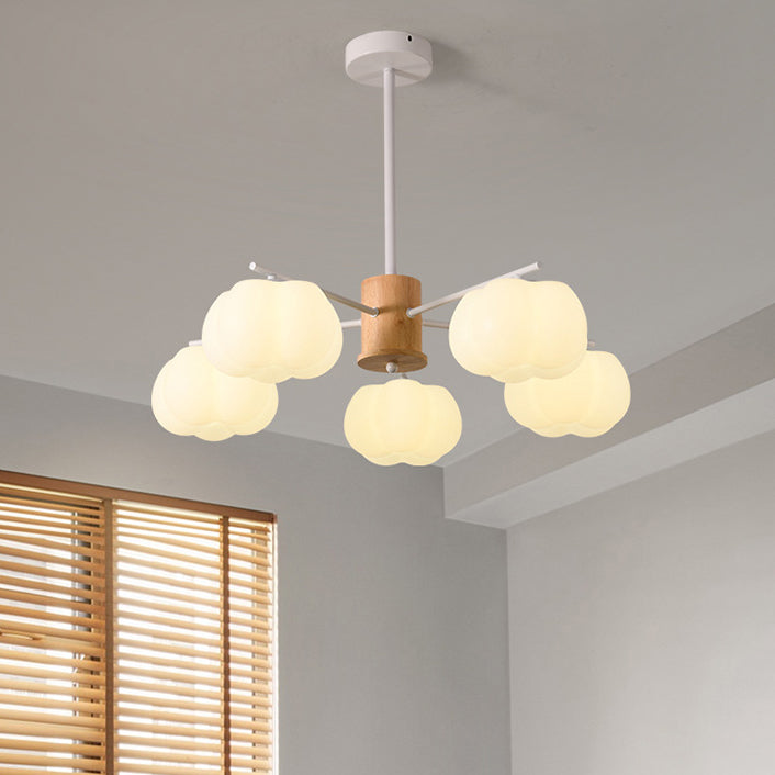 Dôme traditionnel japonais en guimauve en fer PE 5/8 - Lustre léger pour salon 