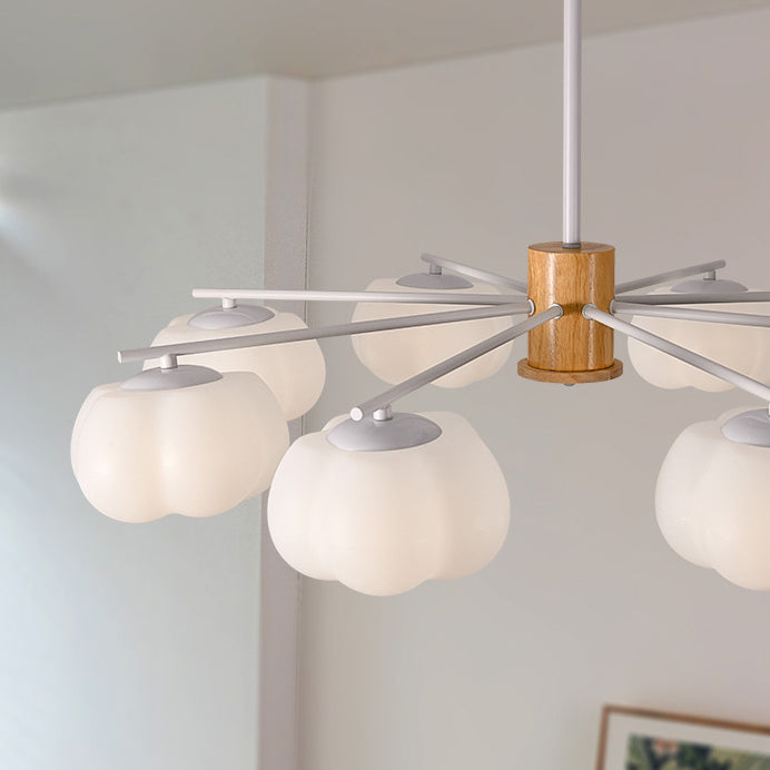 Dôme traditionnel japonais en guimauve en fer PE 5/8 - Lustre léger pour salon 