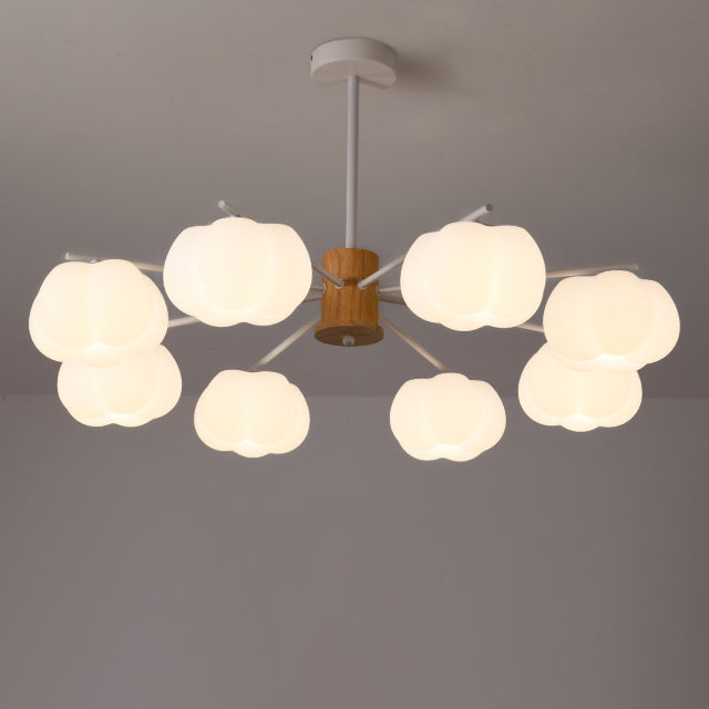 Dôme traditionnel japonais en guimauve en fer PE 5/8 - Lustre léger pour salon 