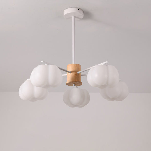 Dôme traditionnel japonais en guimauve en fer PE 5/8 - Lustre léger pour salon 
