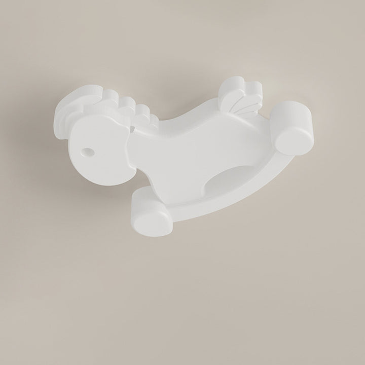 Contemporary Creative Unicorn PE Iron LED Flush Mount Ceiling Light For Bedroom