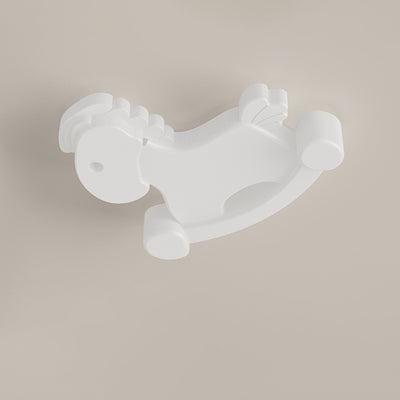 Contemporary Creative Unicorn PE Iron LED Flush Mount Ceiling Light For Bedroom