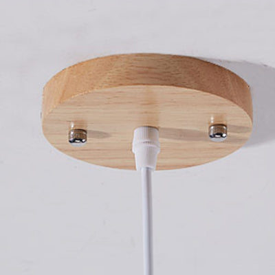 Lustre traditionnel carré en bambou PVC avec broderie cube japonais à 1 lumière pour salle à manger 