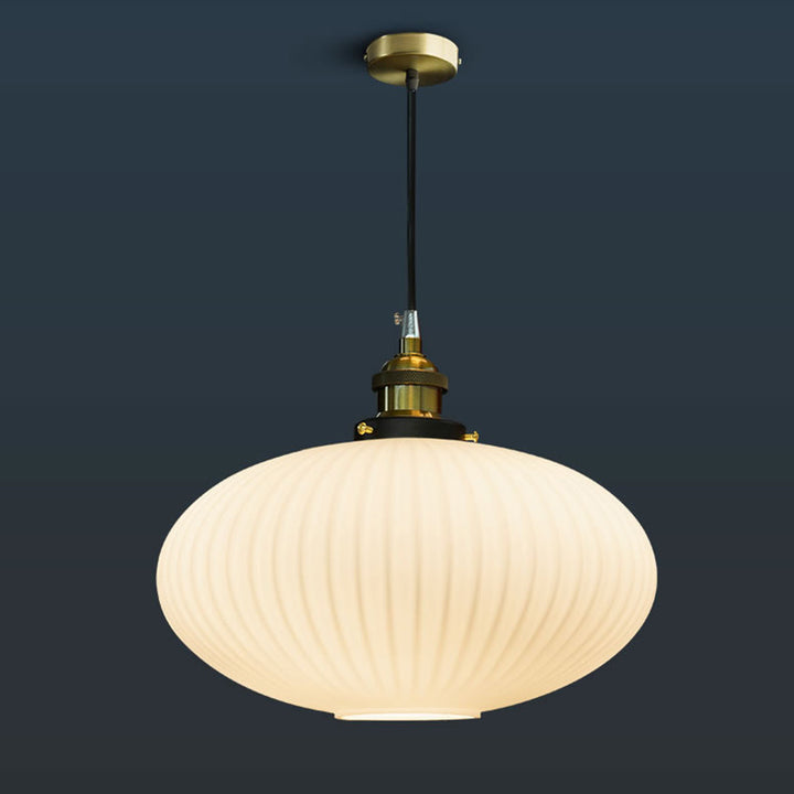 Dôme nordique contemporain ovale en verre transparent fer 1 - Suspension lumineuse pour salon 