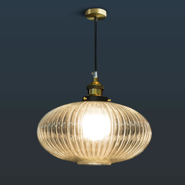 Dôme nordique contemporain ovale en verre transparent fer 1 - Suspension lumineuse pour salon 