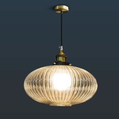 Moderne nordische Kuppel Oval Transparent Glas Eisen 1 - Licht Pendelleuchte für Wohnzimmer 