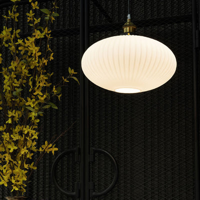 Moderne nordische Kuppel Oval Transparent Glas Eisen 1 - Licht Pendelleuchte für Wohnzimmer 