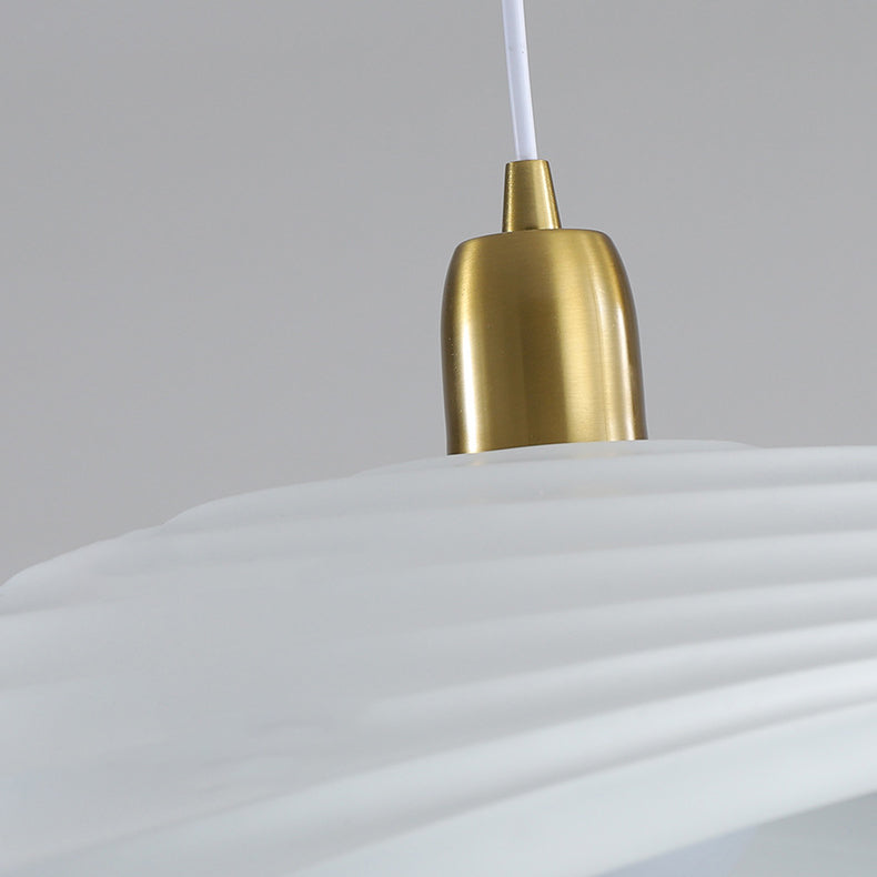 Contemporary Nordic Irregular Corrugated Shape Resin Hardware 1 - Light Pendant Light For Dining Room