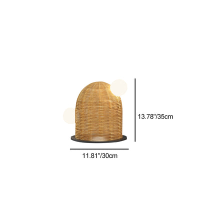 Contemporary Creative Cactus Waterproof Rubber Rattan Stainless Steel 2 - Light Standing Floor Lamp For Outdoor Patio