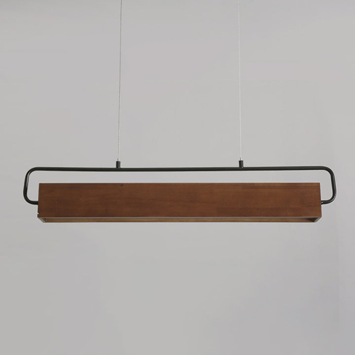 Lámpara colgante LED de madera maciza cúbica tradicional china acrílica de hierro para comedor 