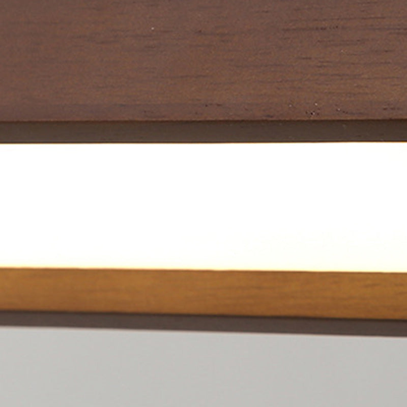 Lámpara colgante LED de madera maciza cúbica tradicional china acrílica de hierro para comedor 