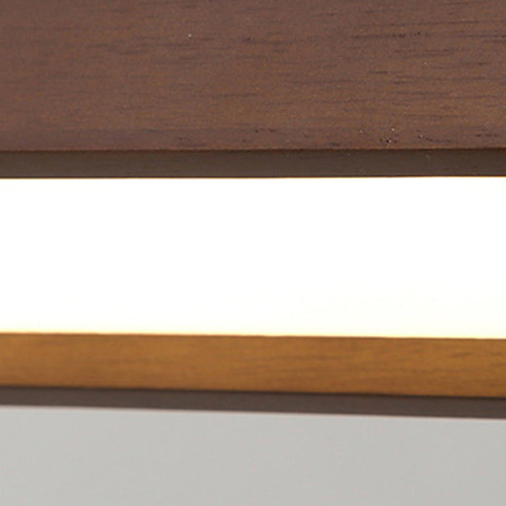 Lámpara colgante LED de madera maciza cúbica tradicional china acrílica de hierro para comedor 