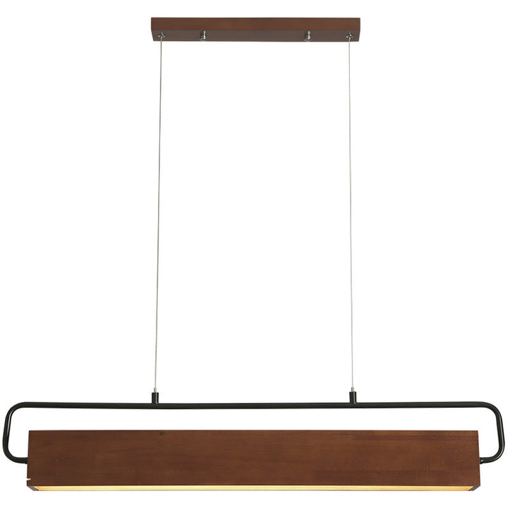 Lámpara colgante LED de madera maciza cúbica tradicional china acrílica de hierro para comedor 
