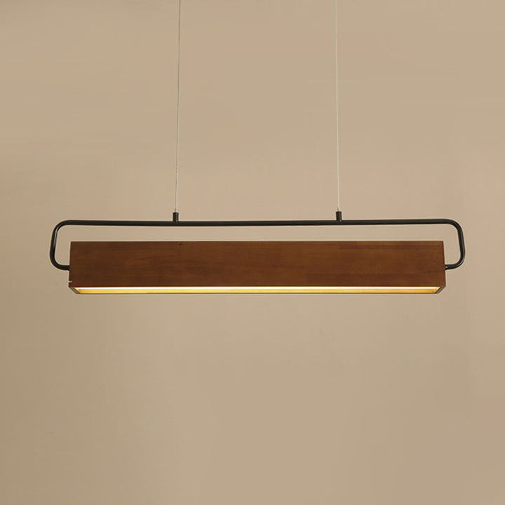Lámpara colgante LED de madera maciza cúbica tradicional china acrílica de hierro para comedor 