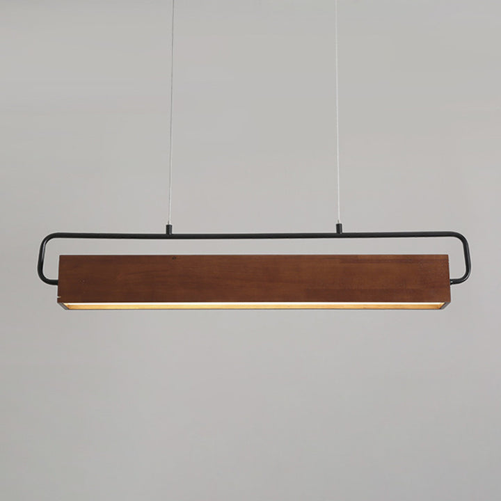 Lámpara colgante LED de madera maciza cúbica tradicional china acrílica de hierro para comedor 