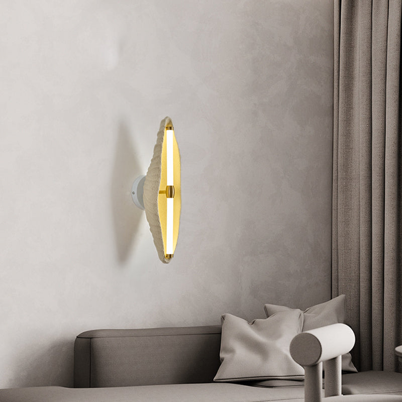 Contemporáneo Escandinavo Lámpara de Aplique de Pared de Resina con Hierro y LED para Sala de Estar 