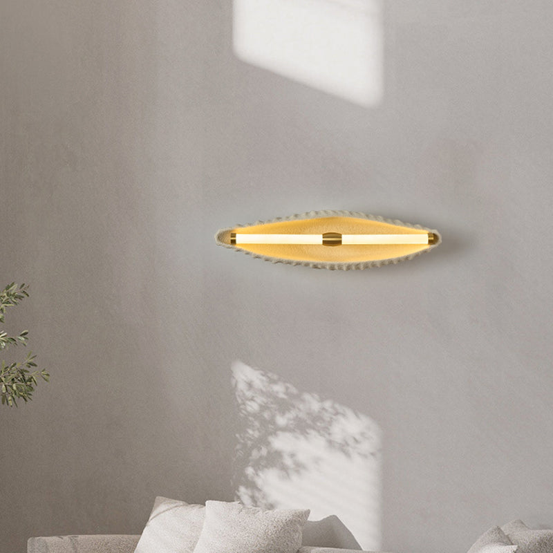 Contemporáneo Escandinavo Lámpara de Aplique de Pared de Resina con Hierro y LED para Sala de Estar 