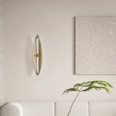 Contemporáneo Escandinavo Lámpara de Aplique de Pared de Resina con Hierro y LED para Sala de Estar 