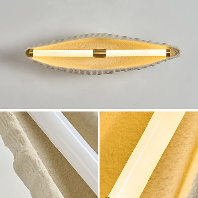 Contemporáneo Escandinavo Lámpara de Aplique de Pared de Resina con Hierro y LED para Sala de Estar 