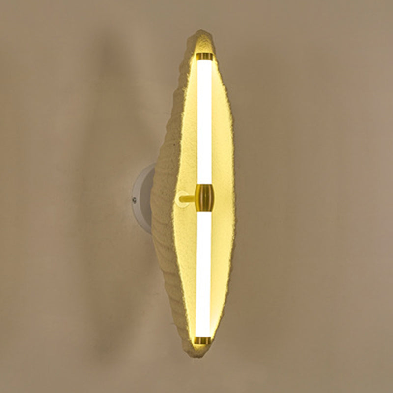 Contemporáneo Escandinavo Lámpara de Aplique de Pared de Resina con Hierro y LED para Sala de Estar 