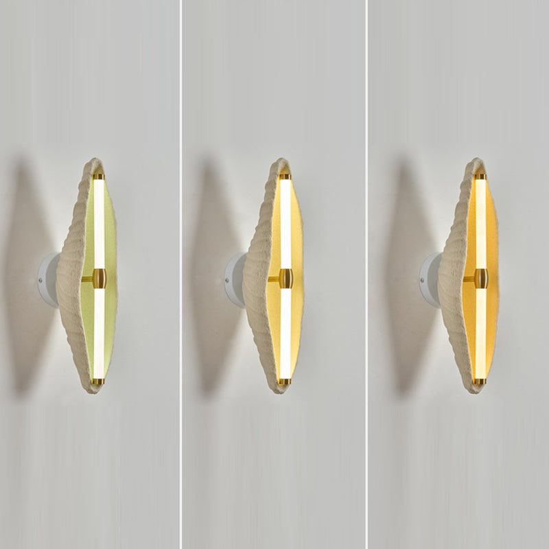 Contemporáneo Escandinavo Lámpara de Aplique de Pared de Resina con Hierro y LED para Sala de Estar 