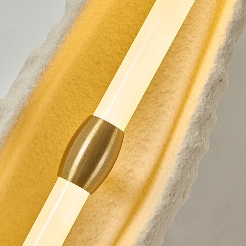 Contemporáneo Escandinavo Lámpara de Aplique de Pared de Resina con Hierro y LED para Sala de Estar 