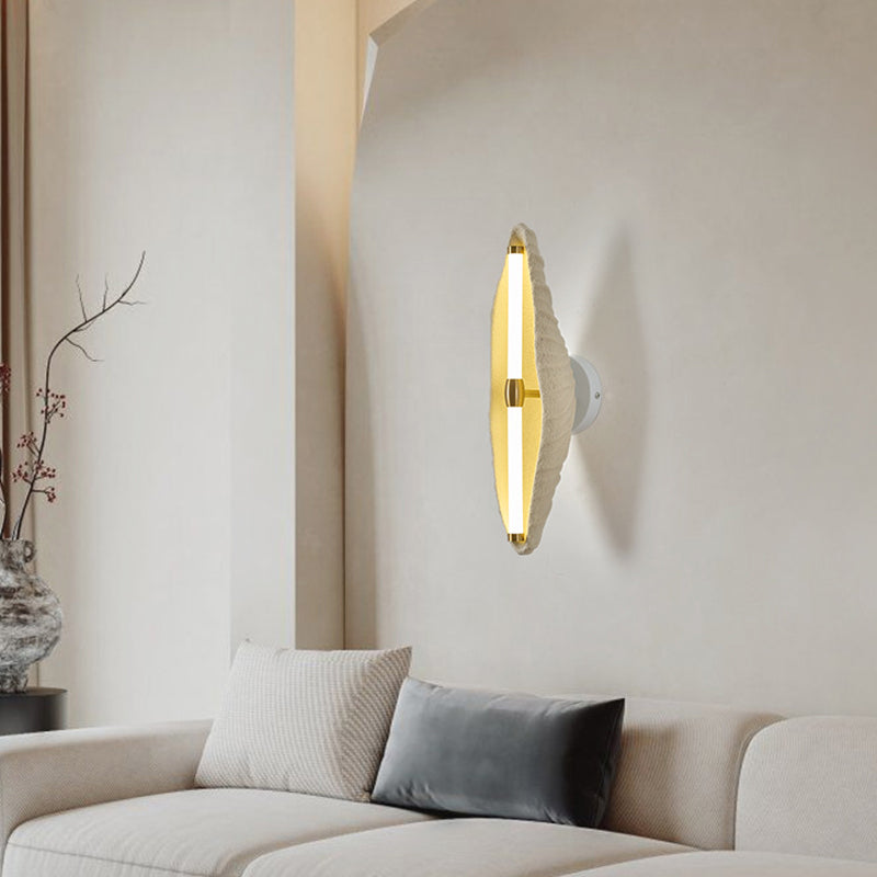 Contemporáneo Escandinavo Lámpara de Aplique de Pared de Resina con Hierro y LED para Sala de Estar 