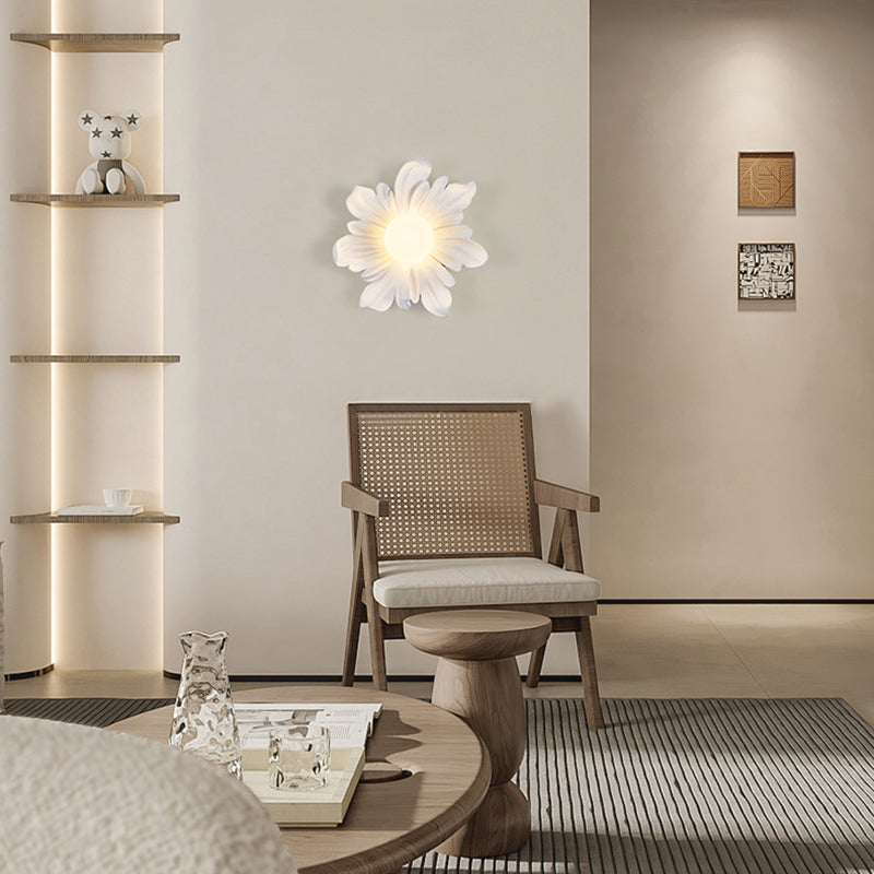Traditionelle japanische Blumen-Orb-Harz-Roto-Formung 1 - Licht-Wandleuchte für Wohnzimmer 