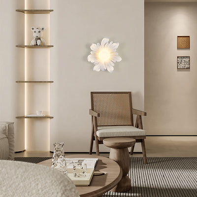 Traditionelle japanische Blumen-Orb-Harz-Roto-Formung 1 - Licht-Wandleuchte für Wohnzimmer 