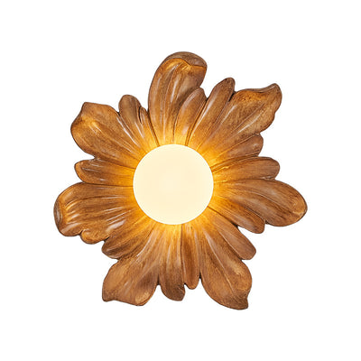 Traditionelle japanische Blumen-Orb-Harz-Roto-Formung 1 - Licht-Wandleuchte für Wohnzimmer 