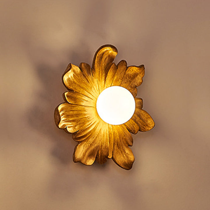Traditionelle japanische Blumen-Orb-Harz-Roto-Formung 1 - Licht-Wandleuchte für Wohnzimmer 