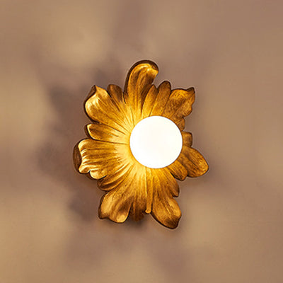 Traditionelle japanische Blumen-Orb-Harz-Roto-Formung 1 - Licht-Wandleuchte für Wohnzimmer 