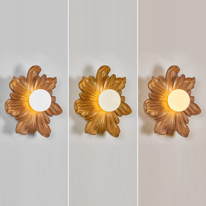 Traditionelle japanische Blumen-Orb-Harz-Roto-Formung 1 - Licht-Wandleuchte für Wohnzimmer 