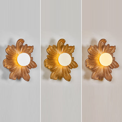 Traditionelle japanische Blumen-Orb-Harz-Roto-Formung 1 - Licht-Wandleuchte für Wohnzimmer 