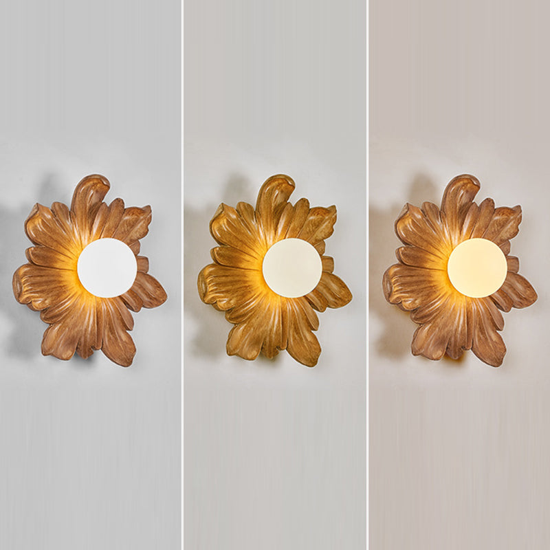 Traditionelle japanische Blumen-Orb-Harz-Roto-Formung 1 - Licht-Wandleuchte für Wohnzimmer 