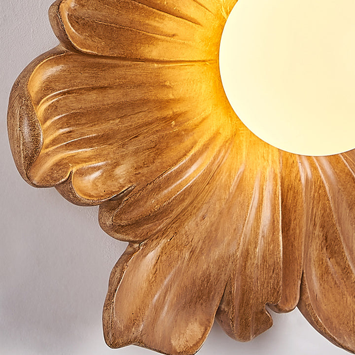 Traditionelle japanische Blumen-Orb-Harz-Roto-Formung 1 - Licht-Wandleuchte für Wohnzimmer 