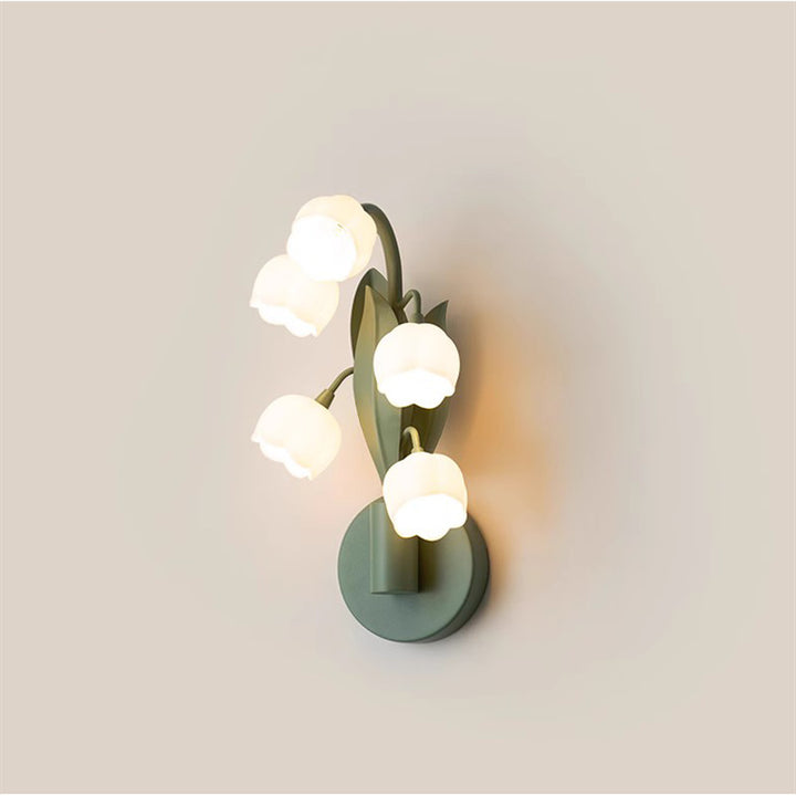 Traditional French Floral Bouquet Iron PC 5 - Light Wall Sconce Lamp For Living Room