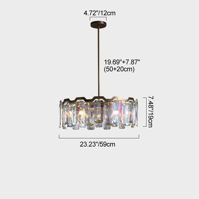 Modern Luxury Dome Round Hardware Crystal 5/6/8+5 - Light Chandelier For Living Room