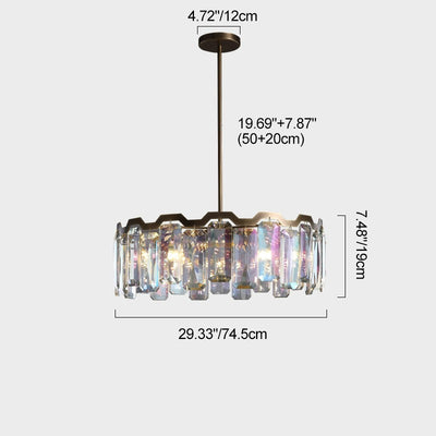Modern Luxury Dome Round Hardware Crystal 5/6/8+5 - Light Chandelier For Living Room