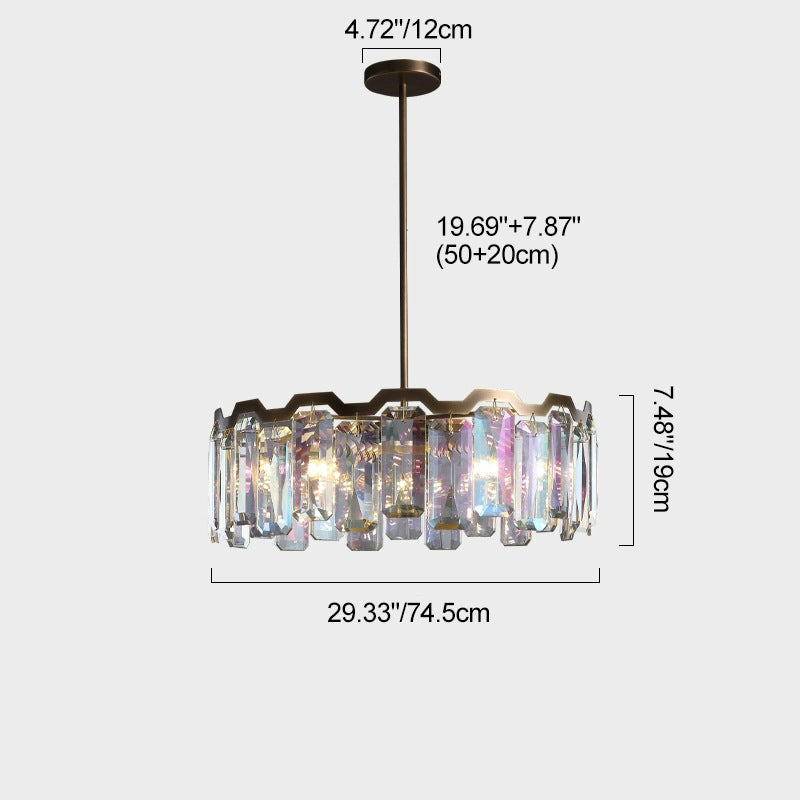 Modern Luxury Dome Round Hardware Crystal 5/6/8+5 - Light Chandelier For Living Room